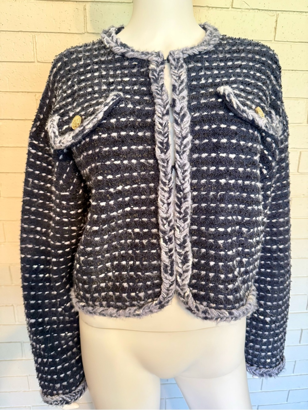 J. Crew Cropped Lady Jacket in Marled Yarn